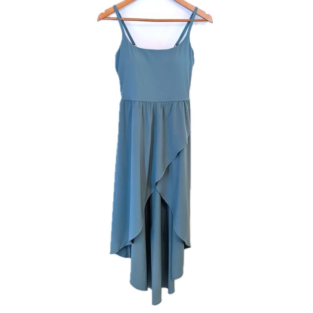 NWT Halara | Stone Blue Breezeful High Low Quick Dry Casual Midi Dress | Small - Picture 3 of 10